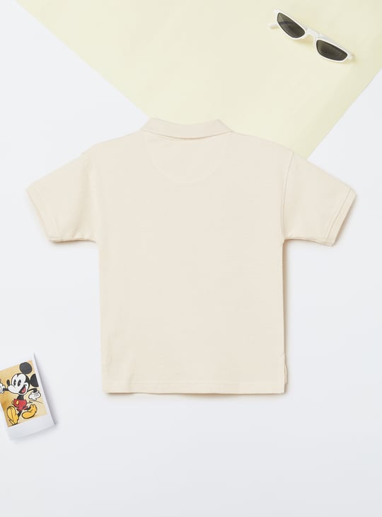 Boys Textured Polo T-shirt
