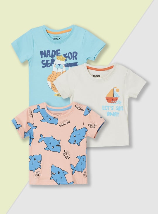 Boys Printed T-shirt - Pack of 3