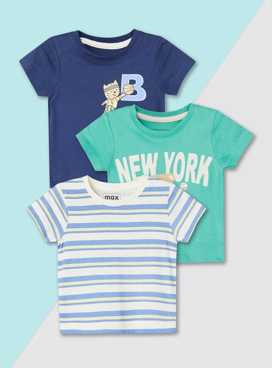 Boys Printed T-shirts - Pack of 3