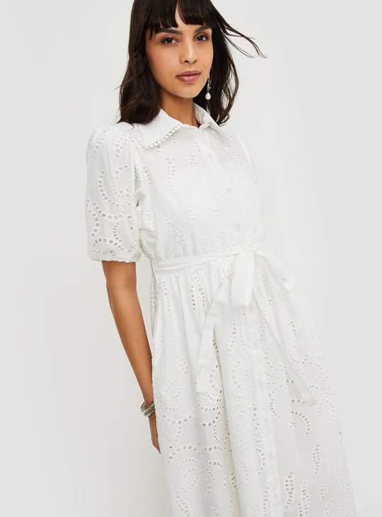 Kalki x Max Women Schiffili Embroidered Shirt Dress