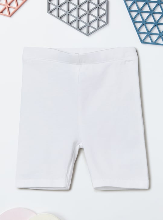 Girls Solid Knit Shorts - Pack of 2