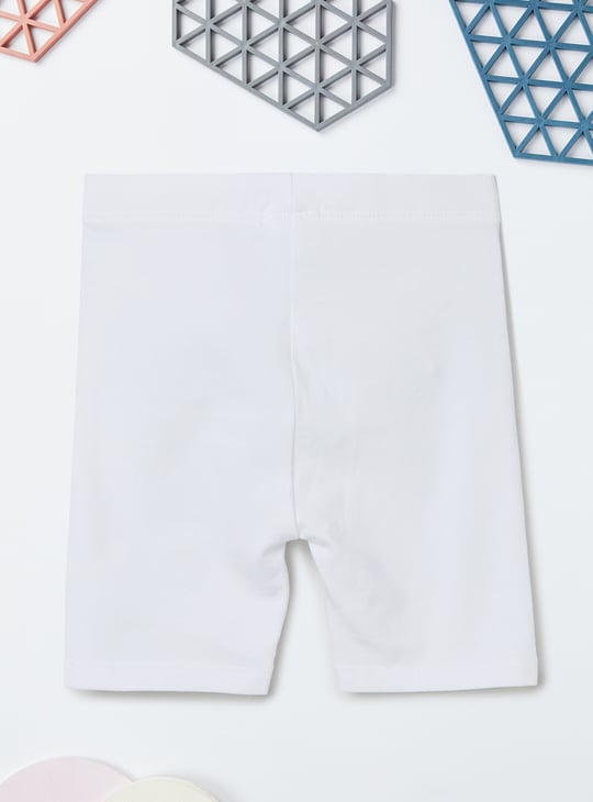 Girls Solid Knit Shorts - Pack of 2