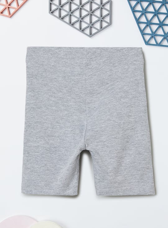 Girls Solid Knit Shorts - Pack of 2