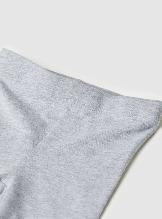 Girls Solid Knit Shorts - Pack of 2