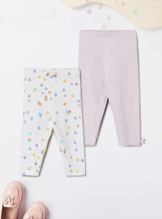 Girls Printed Leggings - Pack of 2