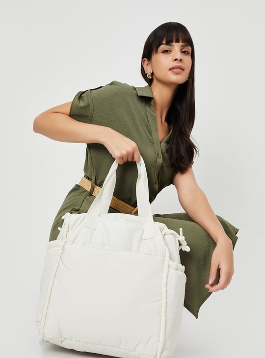 Women Solid Tote Bag
