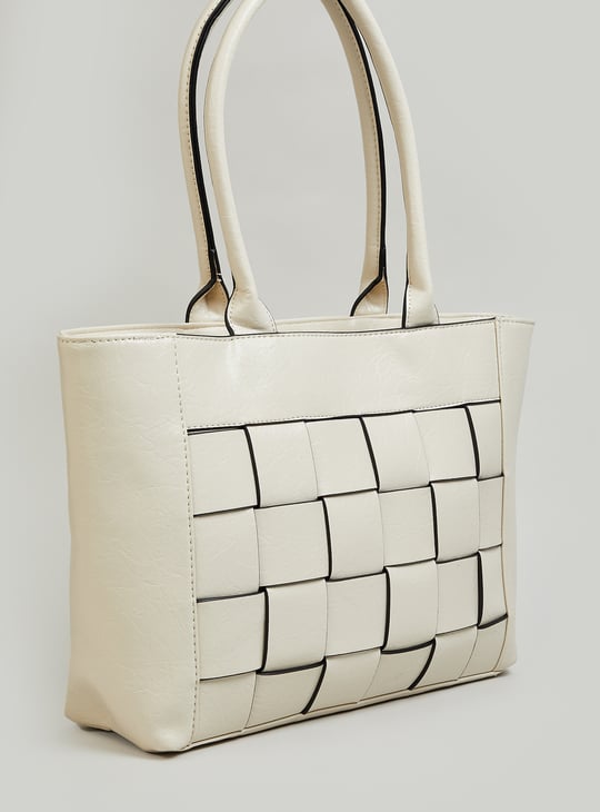 Women Basket Weave Tote Bag
