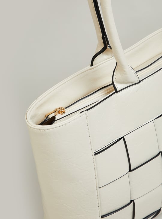 Women Basket Weave Tote Bag
