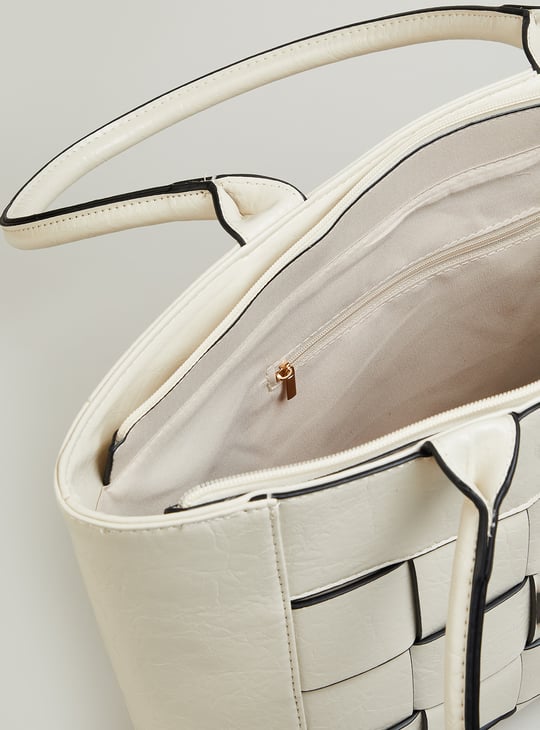 Women Basket Weave Tote Bag