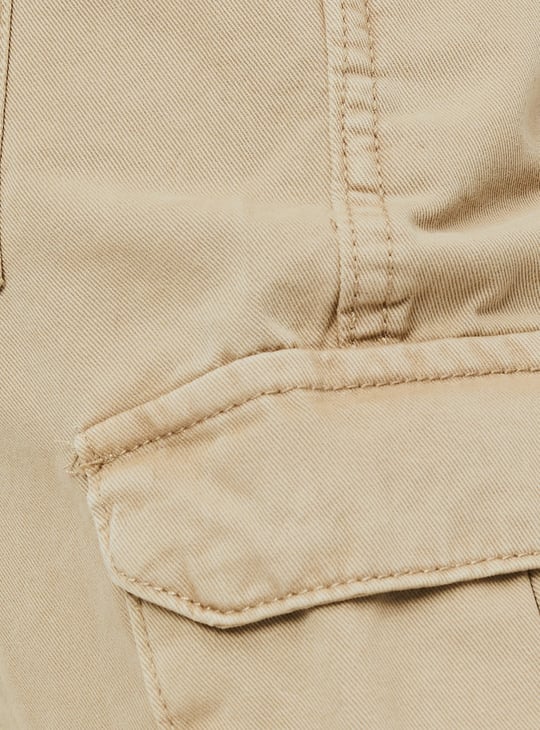 Women Solid Cargo Jeans