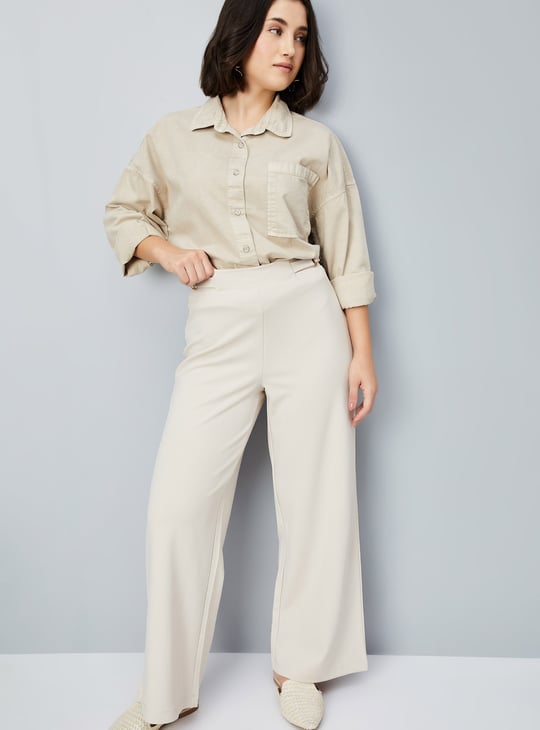 Women Solid Oversized Shirt