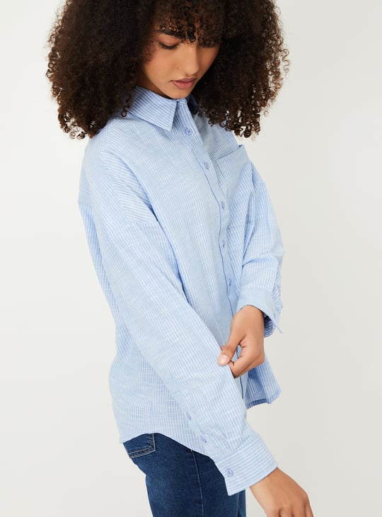 Women Striped Oversized Shirt