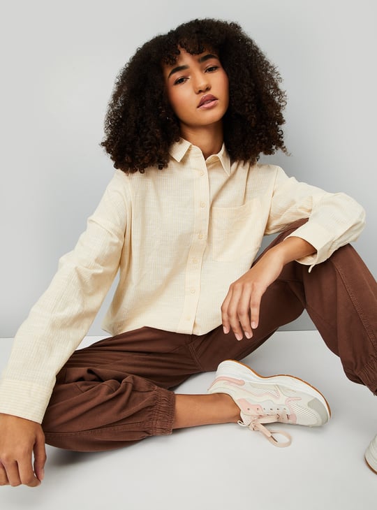 Women Striped Oversized Shirt