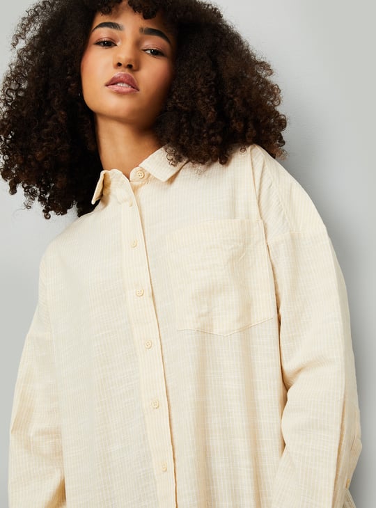 Women Striped Oversized Shirt