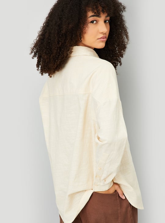 Women Striped Oversized Shirt