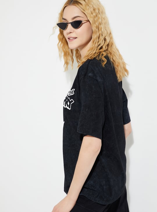 URB_N Women Tom & Jerry Print Oversized T-shirt