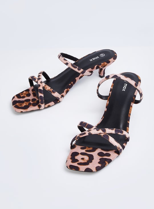Women Animal Print Kitten Heels