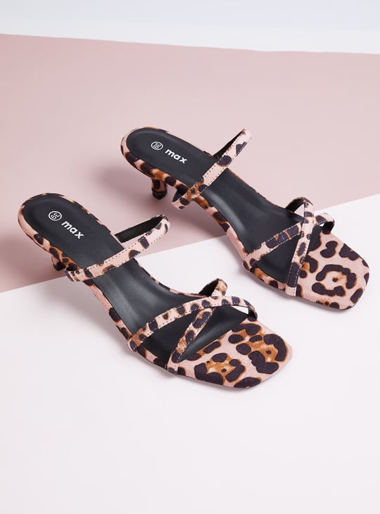 Women Animal Print Kitten Heels