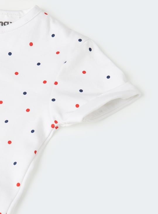 Girls Embroidered Dungaree Dress with T-shirt