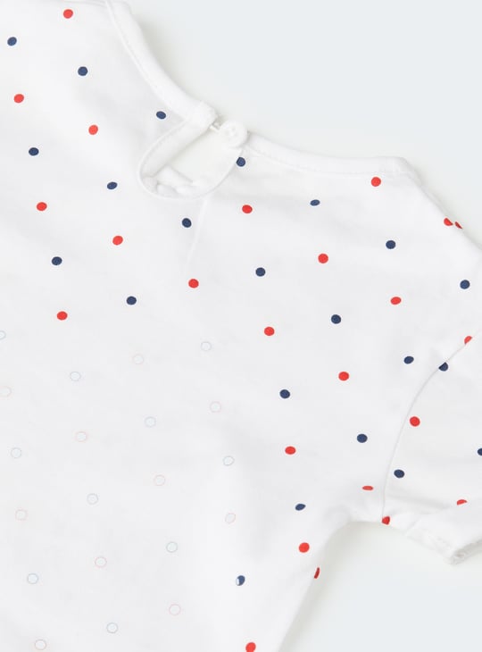 Girls Embroidered Dungaree Dress with T-shirt