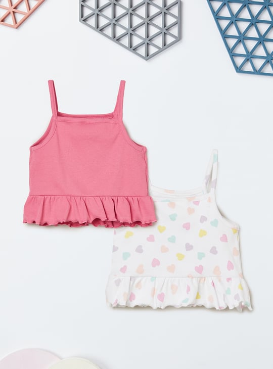 Girls Ribbed Top - Pack of 2