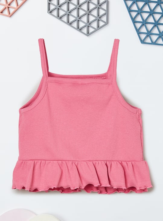 Girls Ribbed Top - Pack of 2