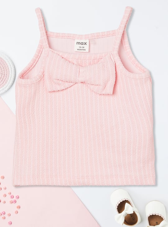 Girls Textured Shorts Set