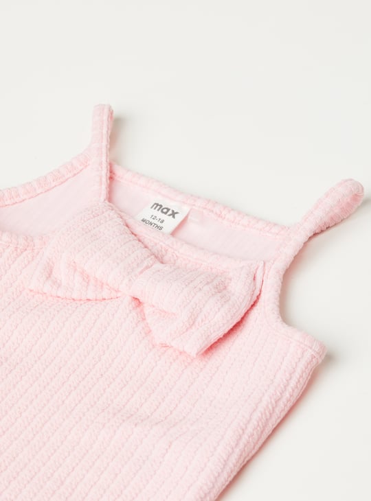 Girls Textured Shorts Set