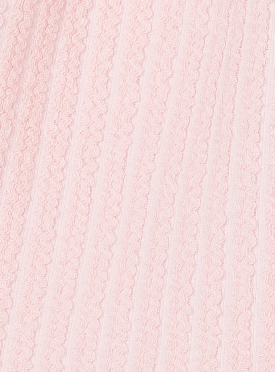 Girls Textured Shorts Set