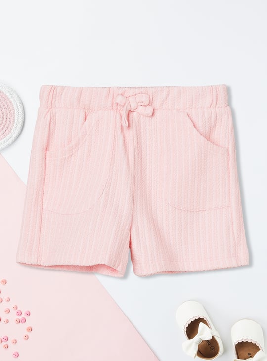 Girls Textured Shorts Set