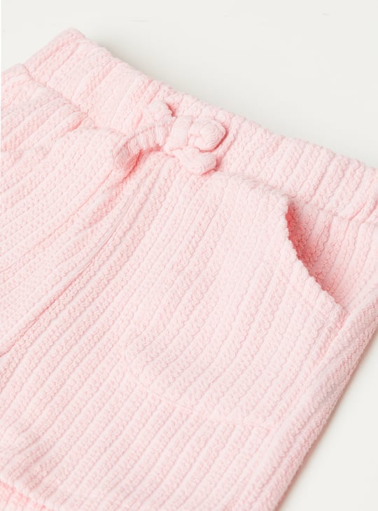 Girls Textured Shorts Set