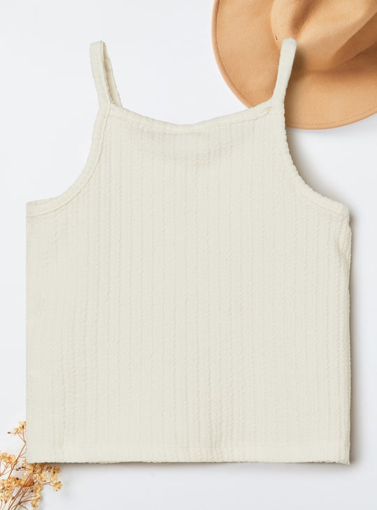 Girls Textured Shorts Set