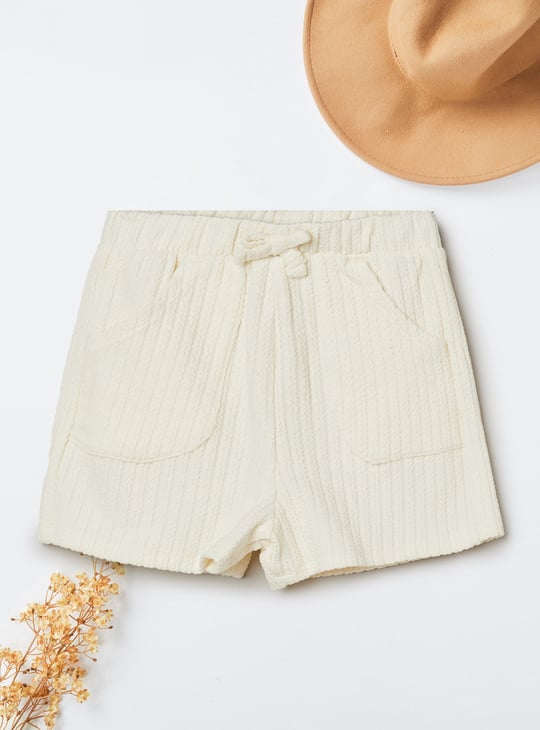Girls Textured Shorts Set