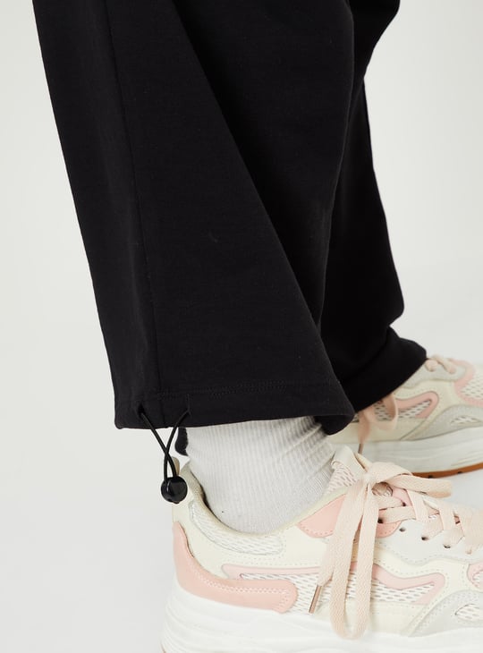 Women Solid Parachute Cargo Pants