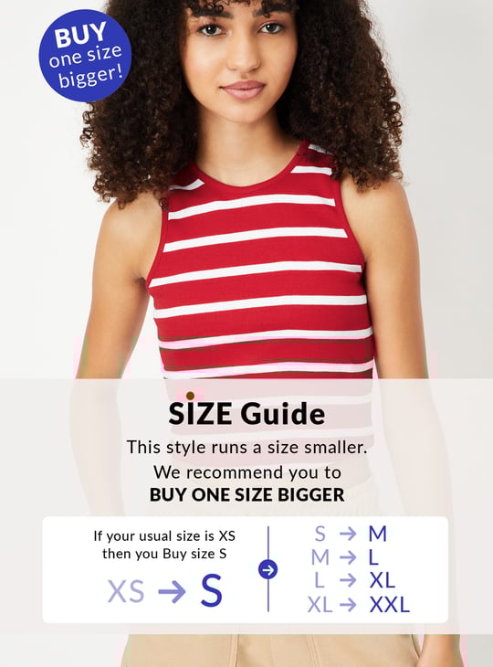 Women Striped Athleisure Crop Tank Top