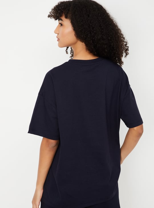 Women Printed Oversized Athleisure T-shirt
