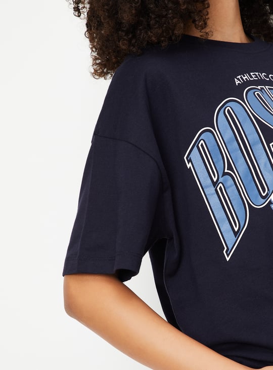 Women Printed Oversized Athleisure T-shirt