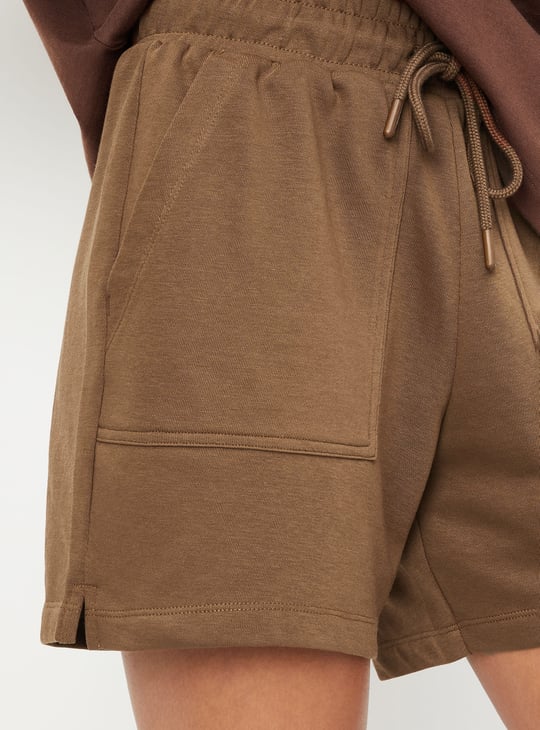 Women Solid Athleisure Shorts