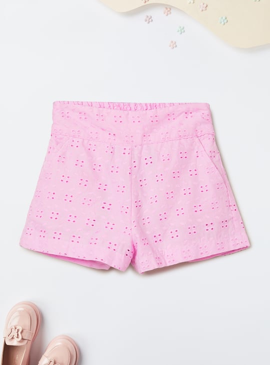 Girs Schiffili Embroidered Shorts