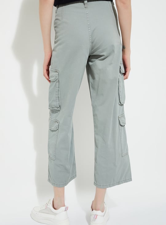 URB_N Women Solid Cargo Trousers