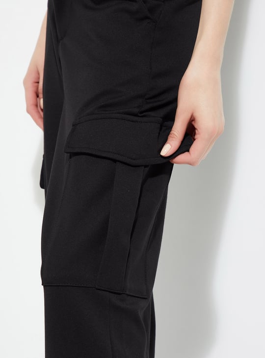 ALAYA F x URB_N Women Textured Cargo Joggers