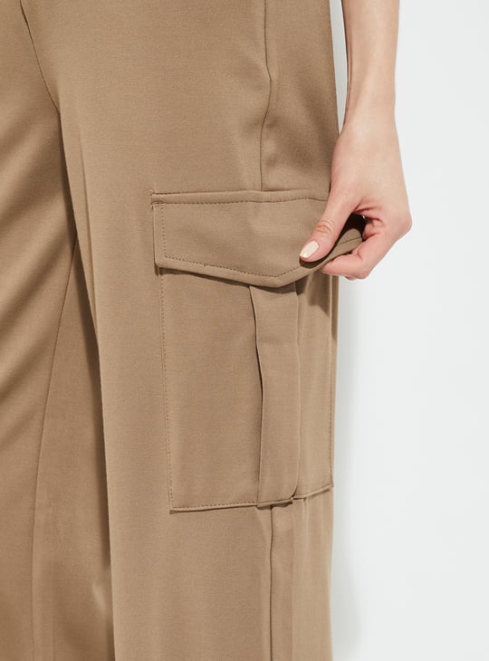 ALAYA F x URB_N Women Textured Cargo Joggers