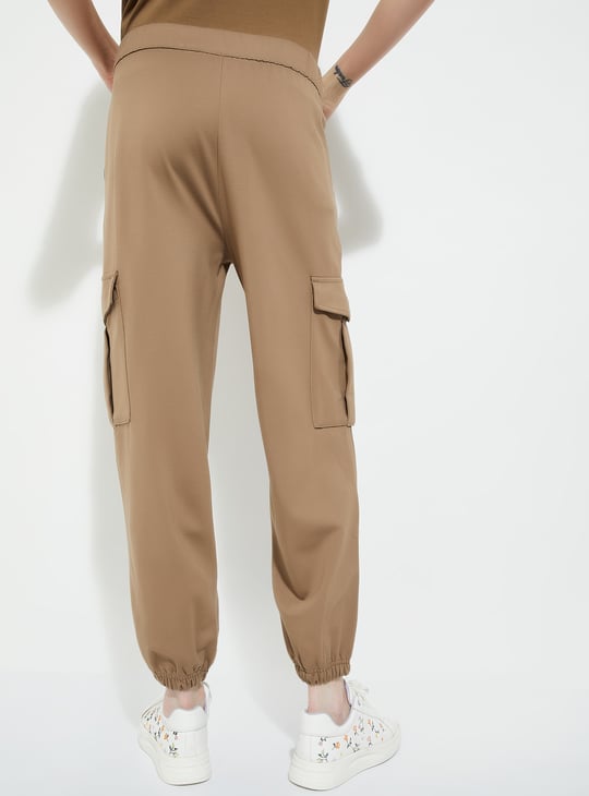 ALAYA F x URB_N Women Textured Cargo Joggers