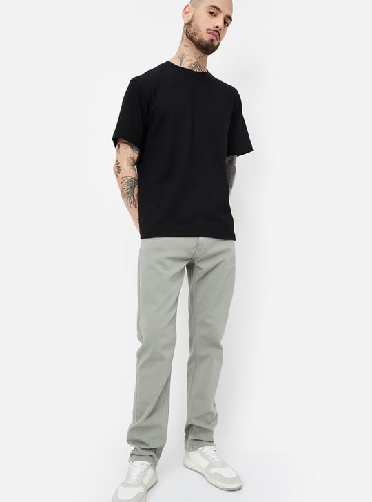 Men Solid Regular Fit Jeans