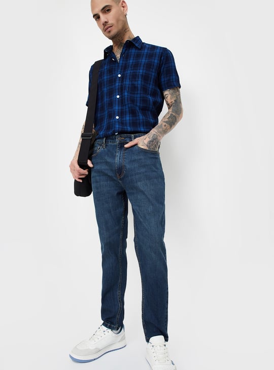 Men Washed Carrot Fit Jeans