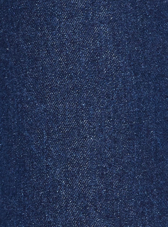 Women Washed High Rise Mom Fit Jeans