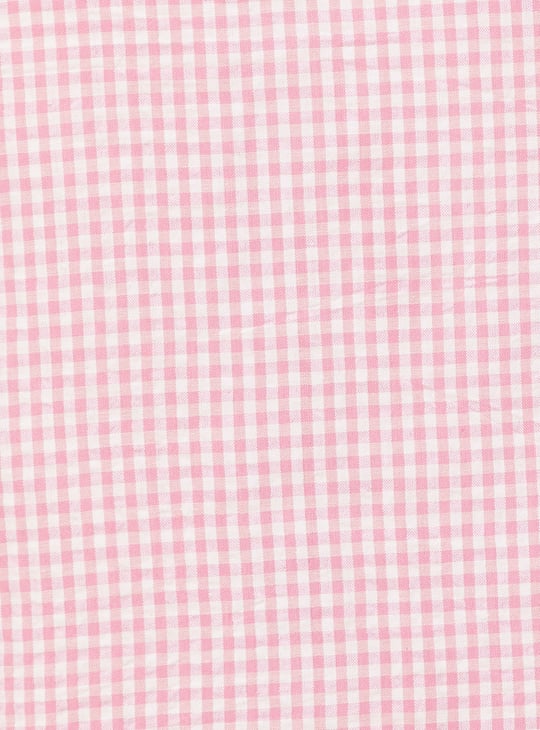 Women Lace Embroidered Checked Straight Kurta