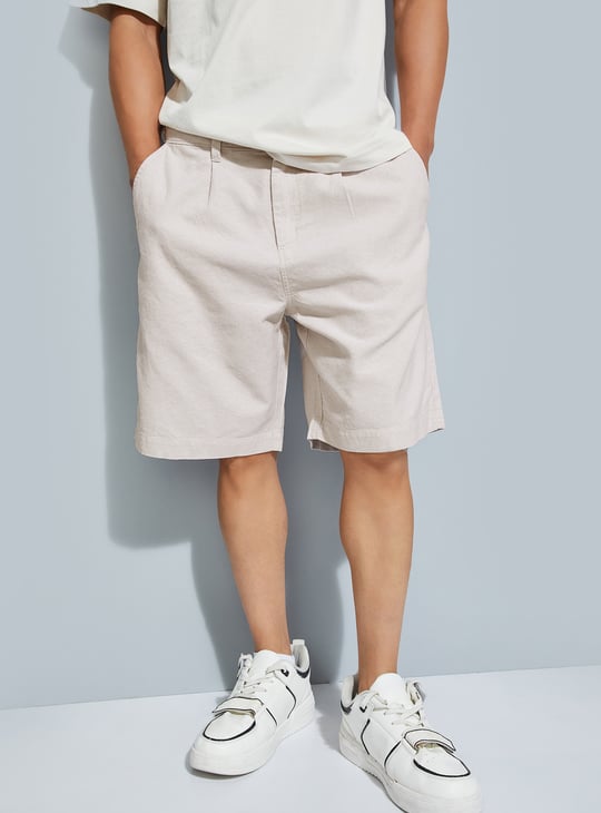 URB_N Men Textured Shorts