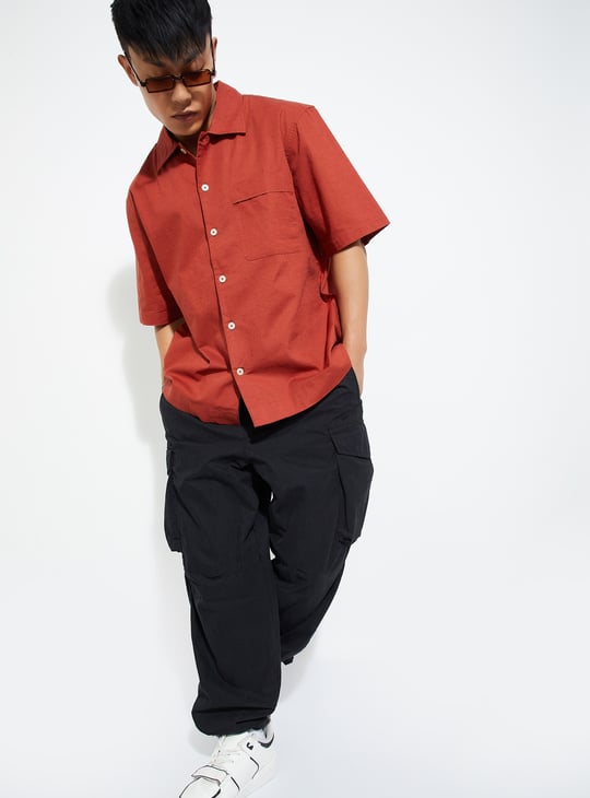 トップス Layering Short Sleeve Shirt Buy URB_N Men Textured Oversized Fit Shirt Online at just Rs