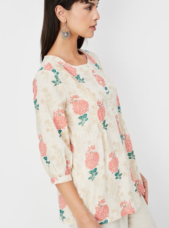 Women Floral Print Short Kurti